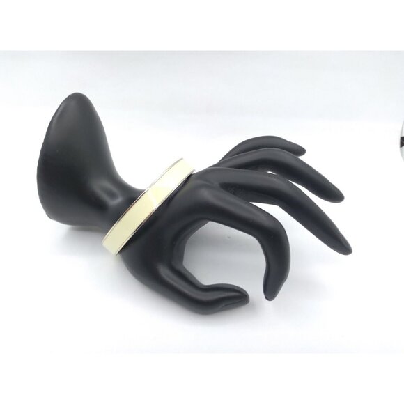 Ann Taylor Enameled Bracelet Cream On gold Chic 2.6" Across - Picture 7 of 10